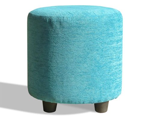 ghế đôn sofa hình trụ chất liệu nệm bọc vải nhung rất phù hợp phòng cách quán cafe nhà hàng giá rẻ màu xanh da trời