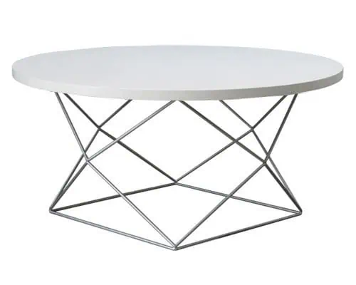 bàn trà phòng khách decor sắt nghệ thuật kết hợp nên mẫu hiện đại theo hình kim cương