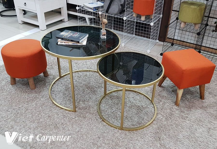 bàn trà sofa đôi siêu đẹp mặt kính được nhập khẩu thiết kế theo phong cách hiện đại cho không gian phòng khách rât nghệ thuật