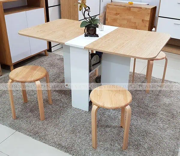 Bộ bàn ăn thông minh 4 ghế xếp gọn vba-11
