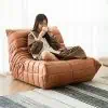 ghế thư giãn lựa lưng đọc sách togo armchair bọc da
